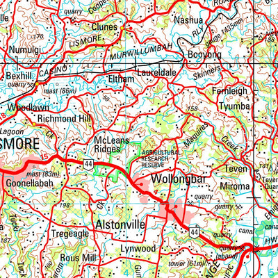 Geoscience Australia Lismore Special SH56 - 07 digital map