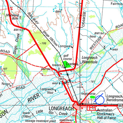 Geoscience Australia Longreach SF55 - 13 digital map