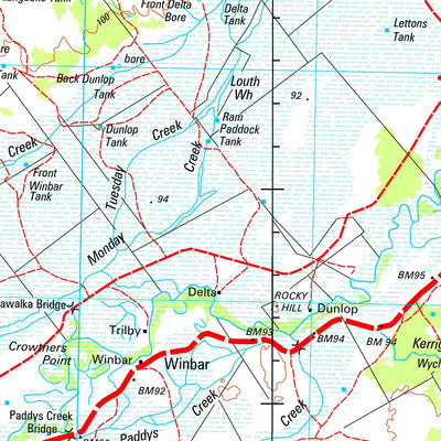 Geoscience Australia Louth SH55 - 09 digital map