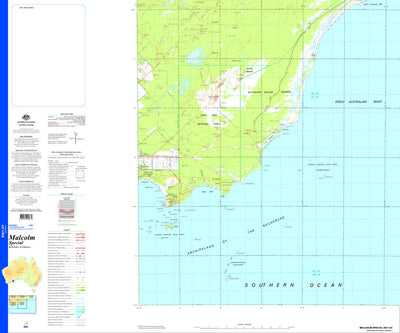 Geoscience Australia Malcolm Special SI51 - 07 digital map