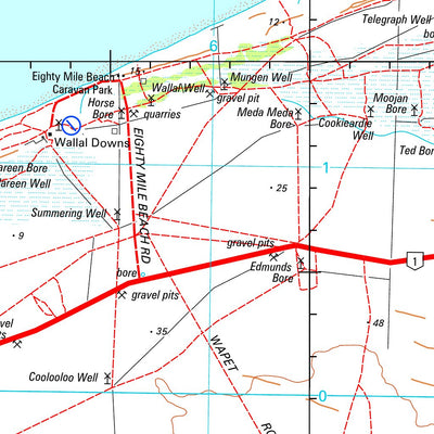 Geoscience Australia Mandora SE51 - 13 digital map
