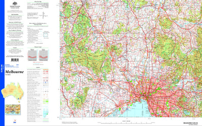 Geoscience Australia Melbourne - SJ55-05 digital map