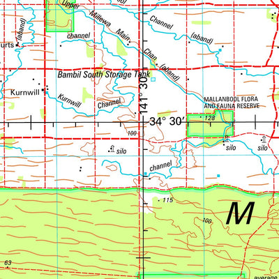 Geoscience Australia Mildura SI54 - 11 digital map