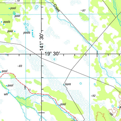 Geoscience Australia Millungera SE54 - 15 digital map