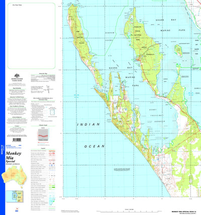 Geoscience Australia Monkey Mia Special SG49 - 12 digital map