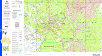 Geoscience Australia Mount Evelyn SD53 - 05 digital map