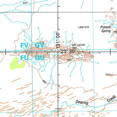 Geoscience Australia Mount Liebig SF52 - 16 digital map