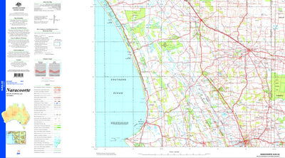 Geoscience Australia Naracoorte SJ54 - 02 digital map