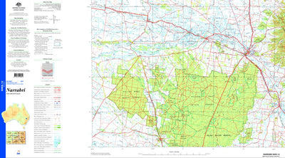 Geoscience Australia Narrabri SH55 - 12 digital map