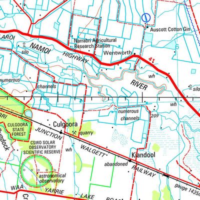 Geoscience Australia Narrabri SH55 - 12 digital map