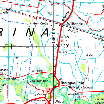 Geoscience Australia Narrandera SI55 - 10 digital map