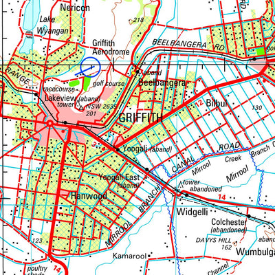 Geoscience Australia Narrandera SI55 - 10 digital map