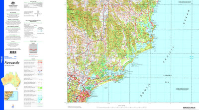 Geoscience Australia Newcastle - SI56-02 digital map