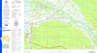 Geoscience Australia Normanton SE54 - 07 digital map