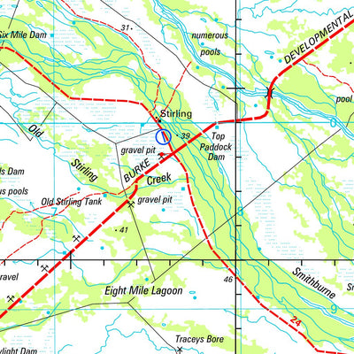 Geoscience Australia Normanton SE54 - 07 digital map