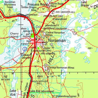 Geoscience Australia Norseman SI51 - 02 digital map