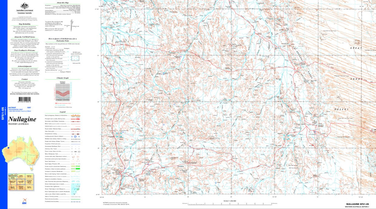 Nullagine SF51 - 05 Map by Geoscience Australia | Avenza Maps