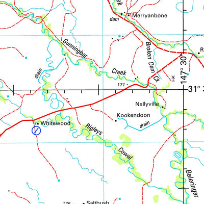 Geoscience Australia Nyngan SH55 - 15 digital map