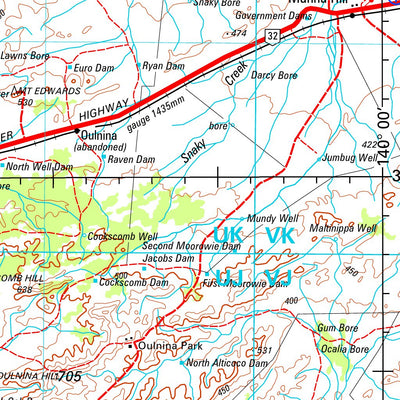 Geoscience Australia Olary SI54 - 02 digital map