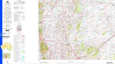 Geoscience Australia Orroroo SI54 - 01 digital map