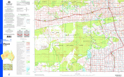 Geoscience Australia Ouyen SI54 - 15 digital map