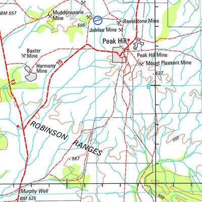 Geoscience Australia Peak Hill SG50 - 08 digital map