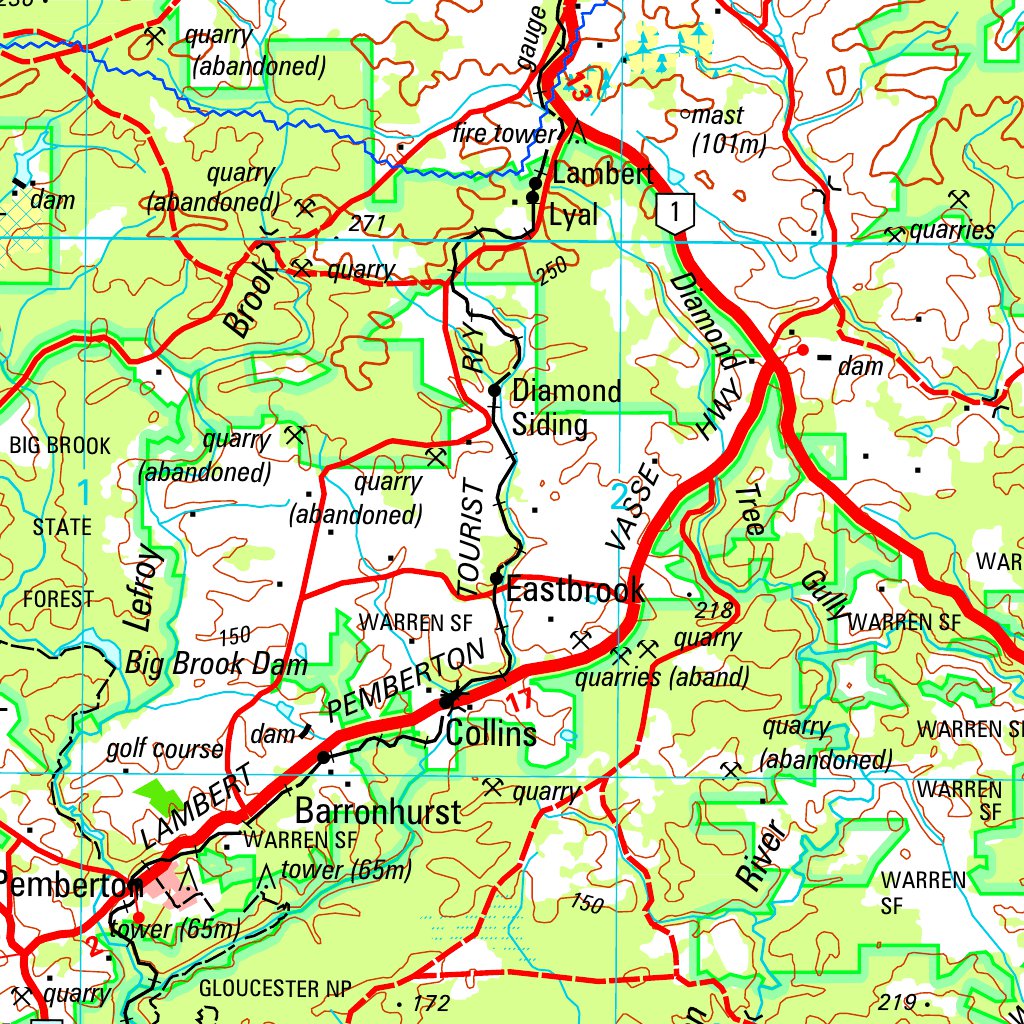 Pemberton Special SI50 10 Map by Geoscience Australia Avenza Maps
