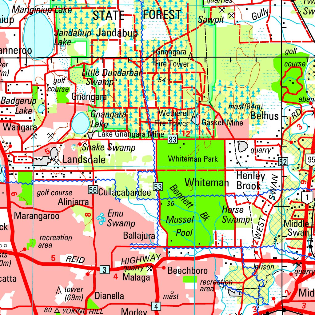 Perth Psp Map Perth Special - SH50-14 Map by Geoscience Australia | Avenza Maps