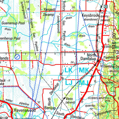 Geoscience Australia Pinjarra SI50 - 02 digital map