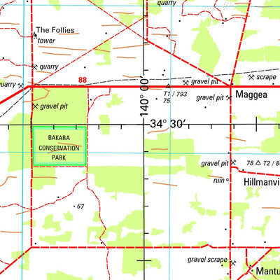 Geoscience Australia Renmark SI54 - 10 digital map