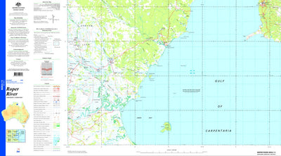 Geoscience Australia Roper River SD53 - 11 digital map