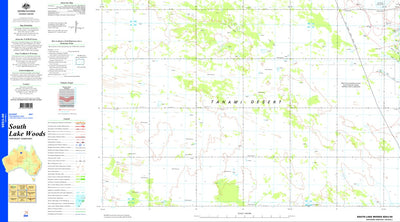 Geoscience Australia South Lake Woods SE53 - 09 digital map