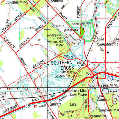 Geoscience Australia Southern Cross SH50 - 16 digital map