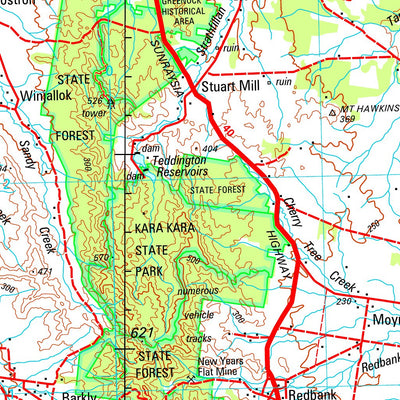 Geoscience Australia St. Arnaud SJ54 - 04 digital map