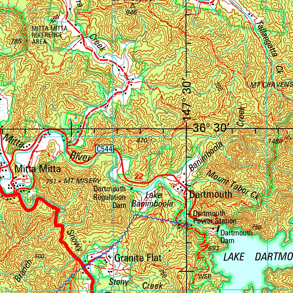 Tallangatta SJ55 - 03 Map by Geoscience Australia | Avenza Maps