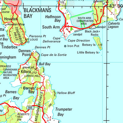 Geoscience Australia Tasmania South East - SK55 - 23 digital map