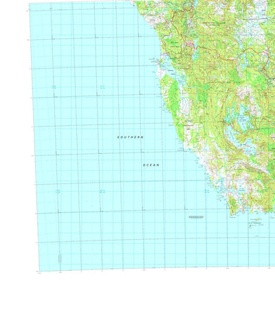 Geoscience Australia Tasmania South West SK55 - 22 digital map