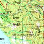 Geoscience Australia Tasmania South West SK55 - 22 digital map