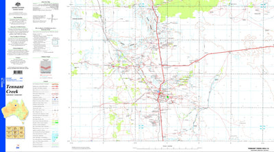 Geoscience Australia Tennant Creek SE53 - 14 digital map