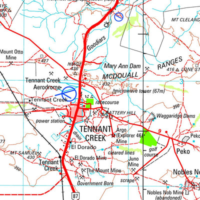 Geoscience Australia Tennant Creek SE53 - 14 digital map