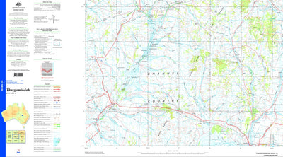 Geoscience Australia Thargomindah SG54 - 16 digital map