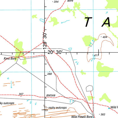 Geoscience Australia The Granites SF52 - 03 digital map