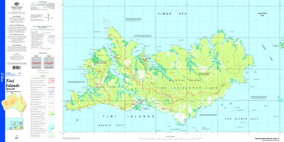 Tiwi Islands Special SC52 - 16 Map by Geoscience Australia | Avenza Maps