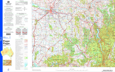 Geoscience Australia Wagga Wagga SI55 - 15 digital map