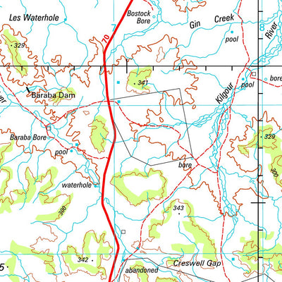 Geoscience Australia Walhallow SE53 - 07 digital map
