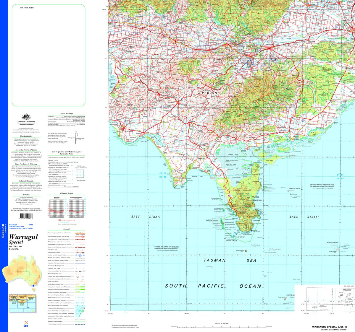 Warragul Special SJ55 - 10 Map by Geoscience Australia | Avenza Maps