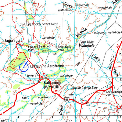 Geoscience Australia Wave Hill SE52 - 08 digital map