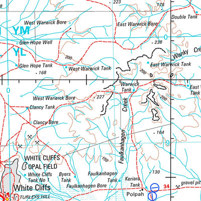 Geoscience Australia White Cliffs SH54 - 12 digital map