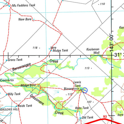 Geoscience Australia Wilcannia SH54 - 16 digital map