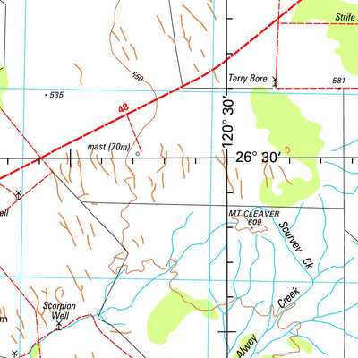 Geoscience Australia Wiluna SG51 - 09 digital map